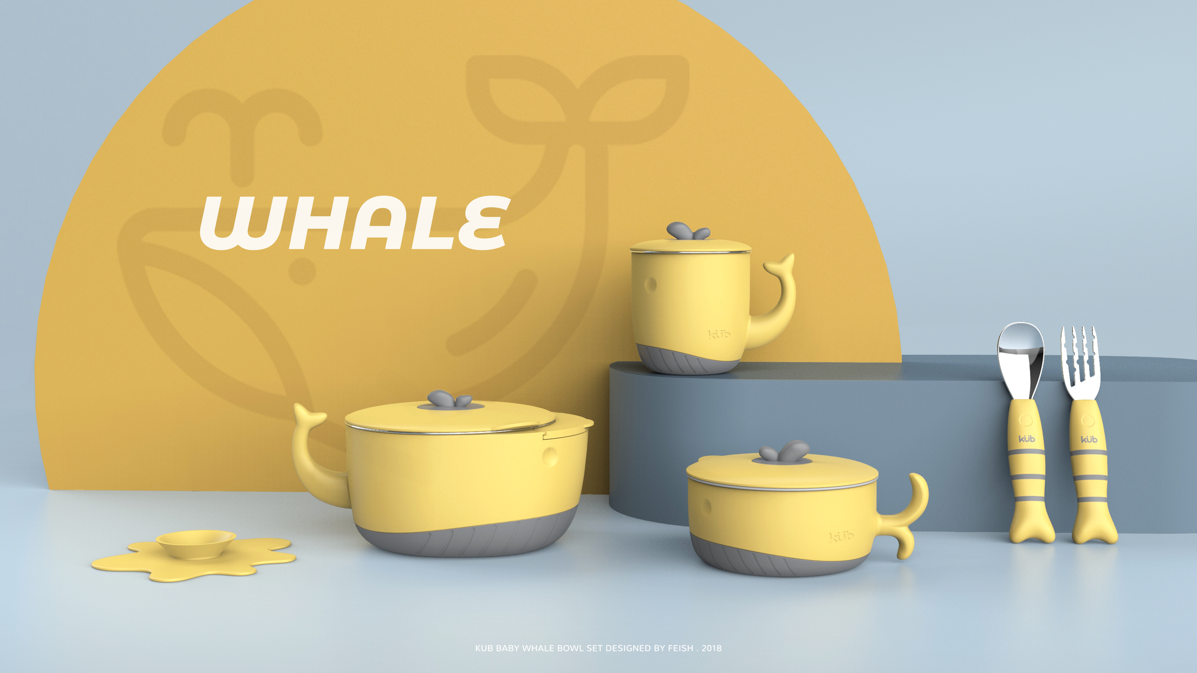 鲸鱼注水<br>保温碗套装