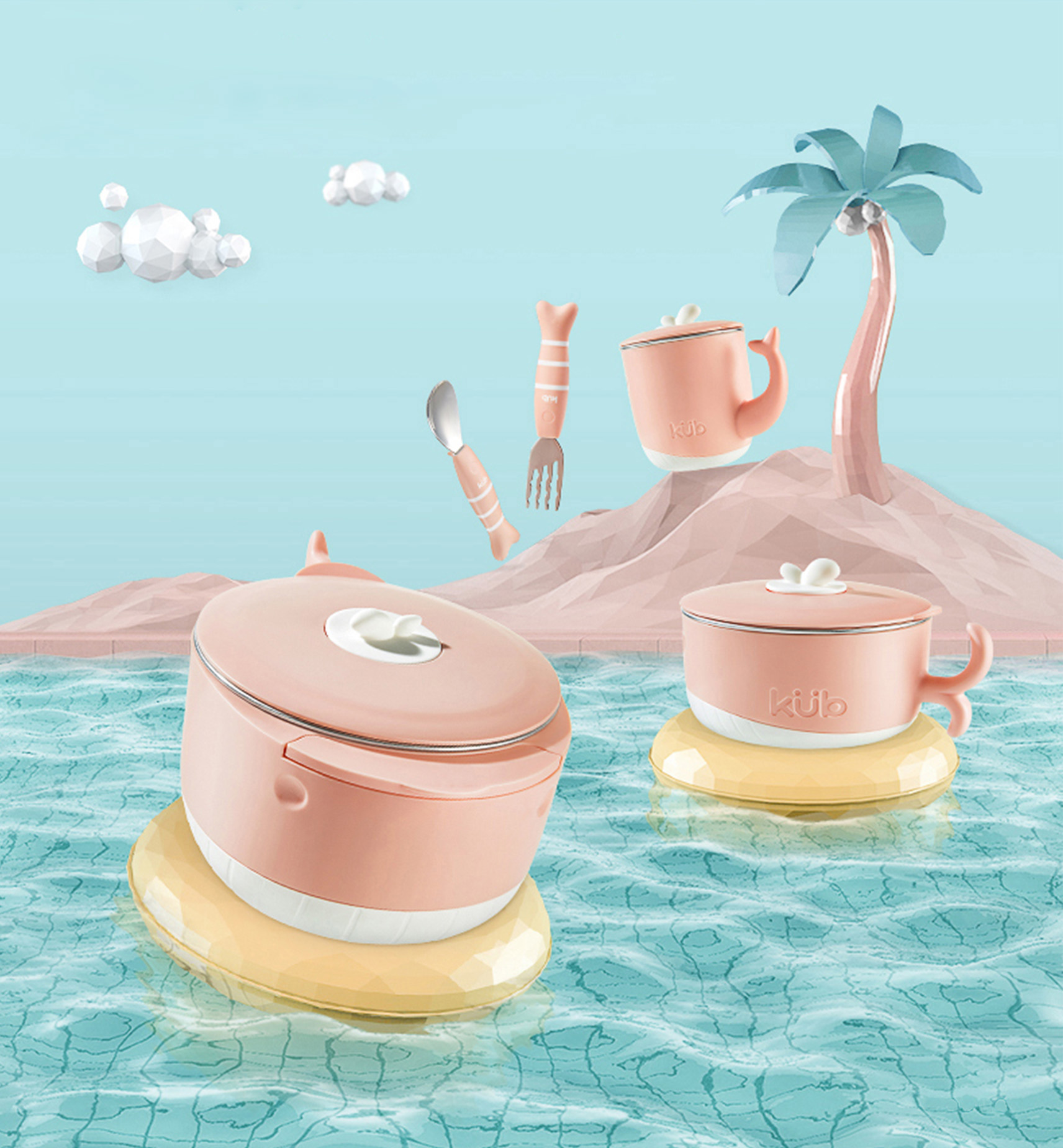 鲸鱼注水<br>保温碗套装